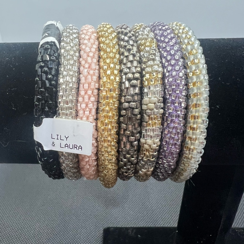 8 Lily and Laura beaded rope bracelets